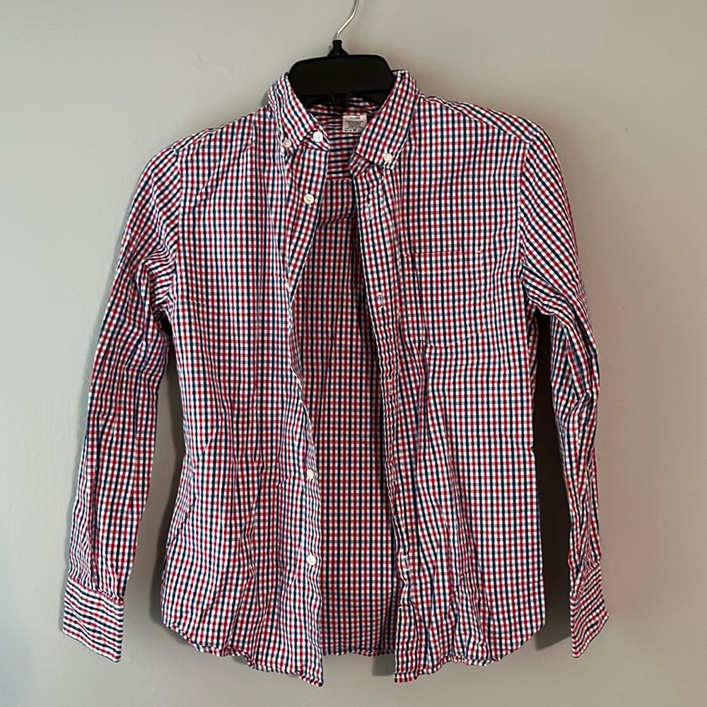 Crewcuts boys holiday button up shirt